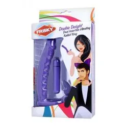 Frisky - Double Delight Dubbele Penetratie Dildo Met Vibrerende Cockring -Sex Toys winkel Frisky Double Delight Dubbele Penetratie Dildo met Vibrerende Cockring 4