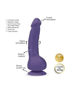 G-Vibe - G-Real 2 Vibrerende Dildo Met Zuignap - Paars -Sex Toys winkel G Vibe G Real 2 Vibrerende Dildo Met Zuignap Paars 5