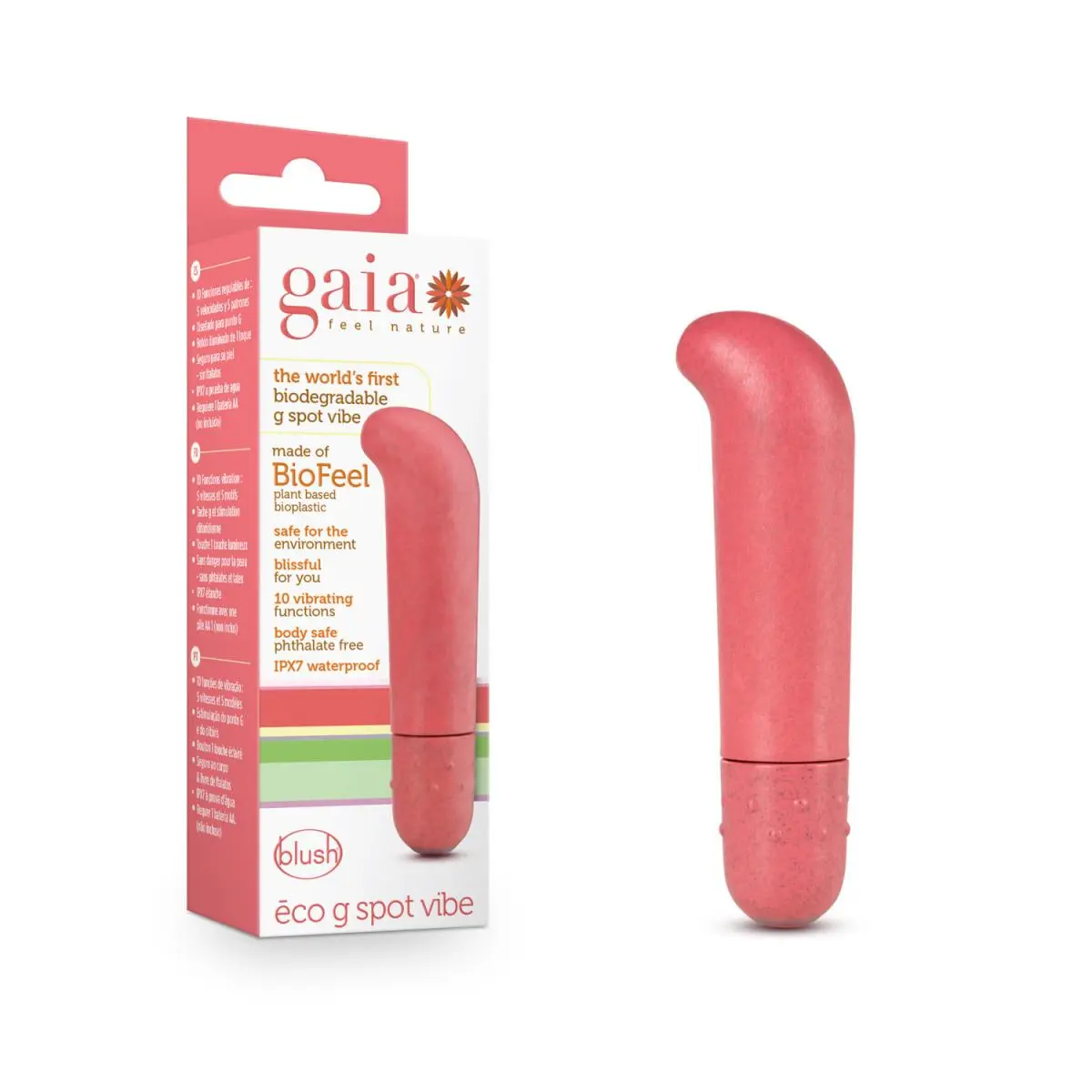 Gaia Eco G-spot Vibrator - Koraal 2 Gaia Eco G-spot Vibrator - Koraal - Afbeelding 2