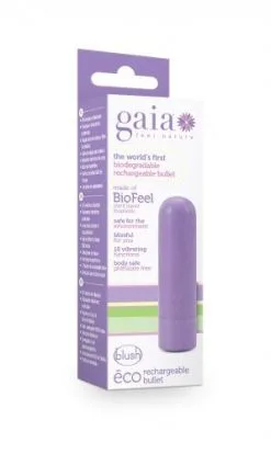 Gaia Eco Oplaadbare Bullet Vibrator - Lila -Sex Toys winkel Gaia Eco Oplaadbare Bullet Vibrator lila 5