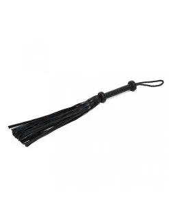 Rimba Bondage Play Gevlochten Zweep - Flogger - Zwart -Sex Toys winkel Gevlochten zweep flogger zwart 3