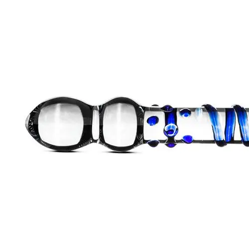 Gildo - Glazen Dubbele Dildo No. 21 - Transparant/Blauw 3 Gildo - Glazen Dubbele Dildo No. 21 - Transparant/Blauw - Afbeelding 3