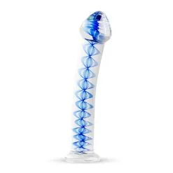Gildo - Glazen G-Spot Dildo No. 4 - Transparant/Blauw