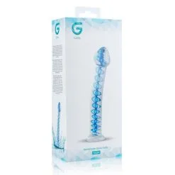 Gildo - Glazen G-Spot Dildo No. 4 - Transparant/Blauw -Sex Toys winkel Gildo Glazen G Spot Dildo No 4 TransparantBlauw 6