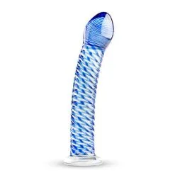 Gildo - Glazen G-Spot Of Prostaatdildo No. 5 - Transparant/Blauw