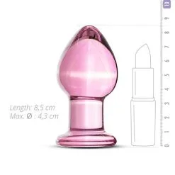 Gildo Glazen Buttplug No. 27 - 9 X 4.3 Cm - Roze -Sex Toys winkel Glazen Buttplug No 27 9 x 4 3 cm roze 3