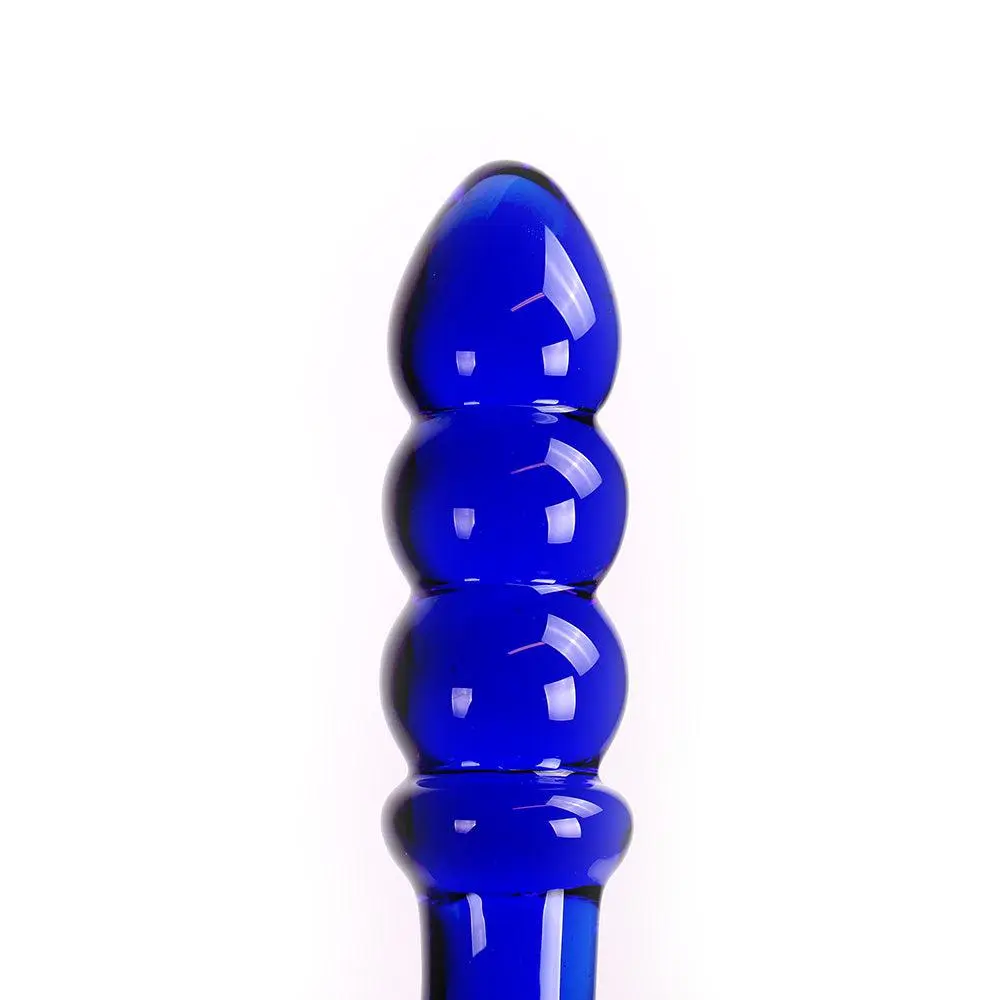 Kiotos Glass Glazen Dildo Blue Curve - Blauw 3 Kiotos Glass Glazen Dildo Blue Curve - Blauw - Afbeelding 3