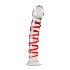 Gildo Glazen Dildo No. 15 Met Rode Linten - Transparant