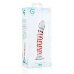 Gildo Glazen Dildo No. 15 Met Rode Linten - Transparant -Sex Toys winkel Glazen Dildo No 15 met rode linten transparant 5