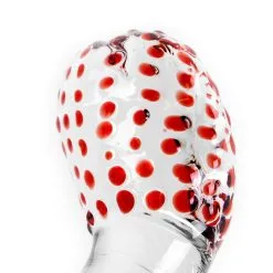 Kiotos Glass Glazen Dildo Swan Curve - Transparant Met Rode Stippen -Sex Toys winkel Glazen Dildo Swan Curve transparant met rode stippen 4