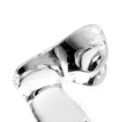 Kiotos Glass Glazen Dildo Met Balzak 13,2 Cm - Transparant -Sex Toys winkel Glazen Dildo met balzak 132 cm transparant 4