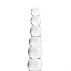 Kiotos Glass Glazen Dildo Met Bolletjes - Transparant