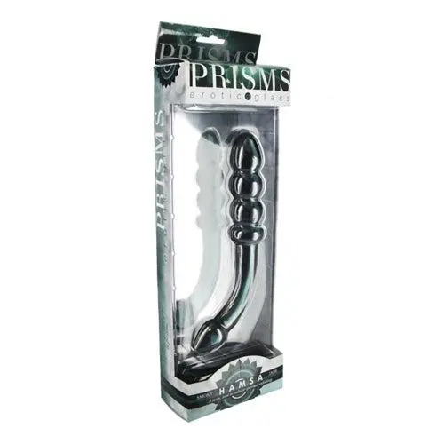 Prisms Erotic Glass Glazen G-Spot-/Prostaat Dildo Hamsa - Smoky Jade 2 Prisms Erotic Glass Glazen G-Spot-/Prostaat Dildo Hamsa - Smoky Jade - Afbeelding 2