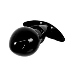 Kiotos Glass Glazen Buttplug Met Handvat - Zwart 6 Kiotos Glass Glazen Buttplug Met Handvat - Zwart -Sex Toys winkel Glazen buttplug met handvat zwart 3