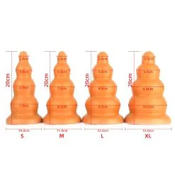 Gold Play By Kiotos Gold Play - Soft Liquid Siliconen Anaal Dildo Blop - Goud -Sex Toys winkel Gold Play Soft Liquid Siliconen Anaal Dildo BLOP goud 6