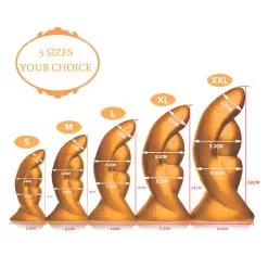 Gold Play By Kiotos Gold Play - Soft Liquid Siliconen Dildo Alien - Goud -Sex Toys winkel Gold Play Soft Liquid Siliconen Dildo ALIEN goud 8