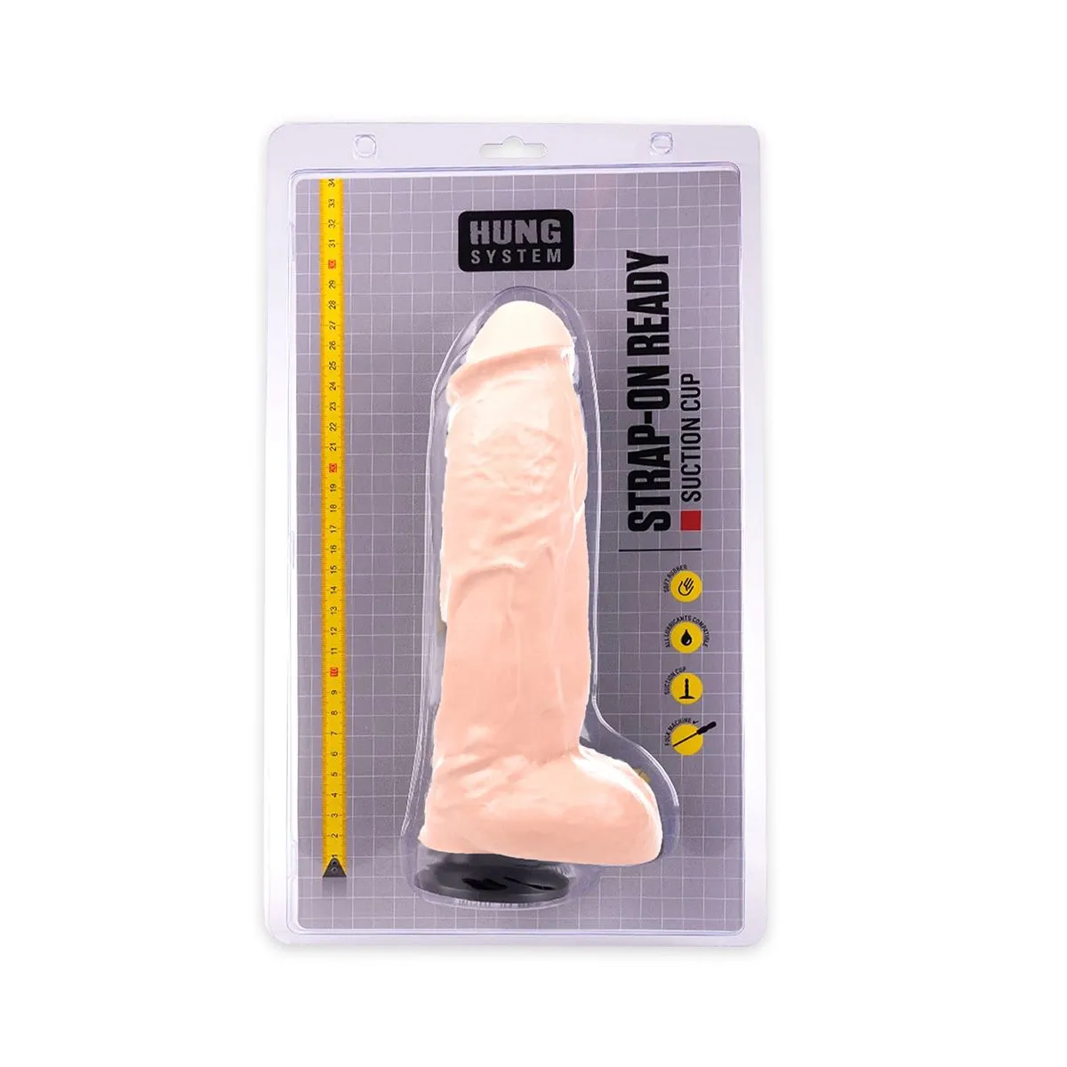 HUNG System - Dildo Met Vac-U-LockZac - Large - Lichte Huidskleur 6 HUNG System - Dildo Met Vac-U-LockZac - Large - Lichte Huidskleur - Afbeelding 6