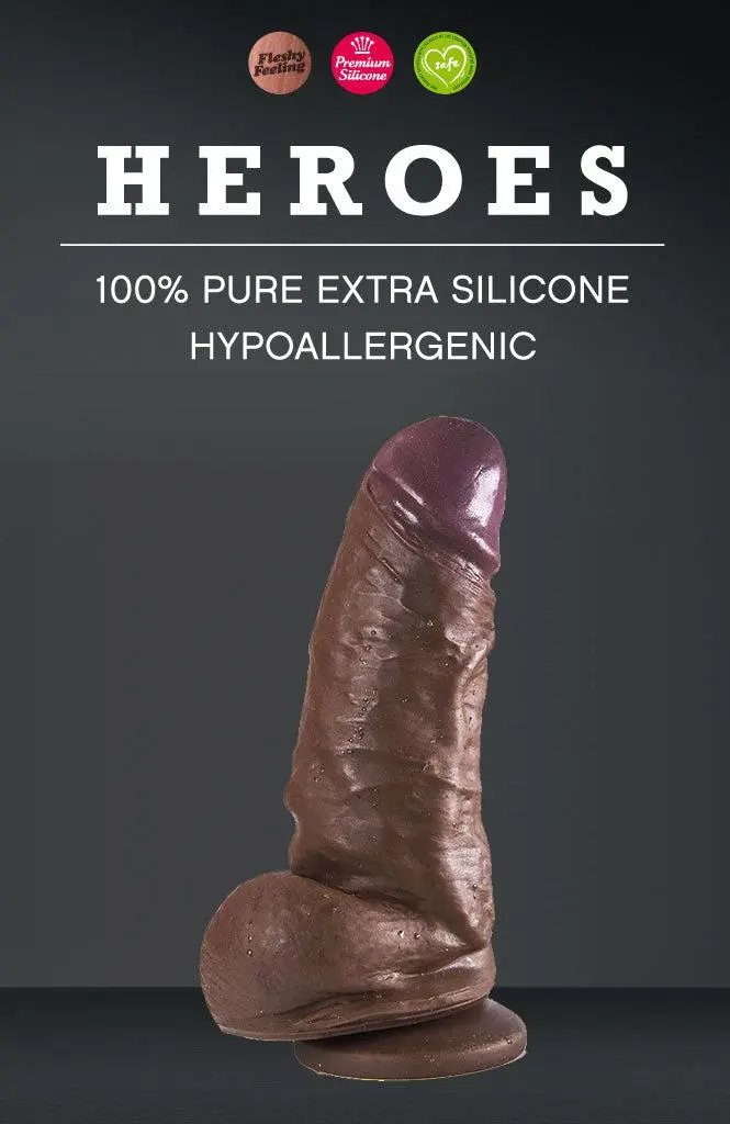 Heroes Dildo Met Zuignap 16 X 5,5 Cm - Bruin 2 Heroes Dildo Met Zuignap 16 X 5,5 Cm - Bruin - Afbeelding 2