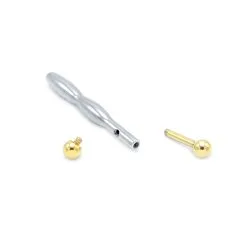 Kiotos Steel Holle Penis Stick Steel & Gold -Sex Toys winkel Holle Penis Stick Steel Gold 4