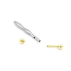 Kiotos Steel Holle Penis Stick Steel & Gold -Sex Toys winkel Holle Penis Stick Steel Gold 6