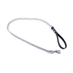 Kiotos Leather Hondenketting Met Leren Handvat - Small