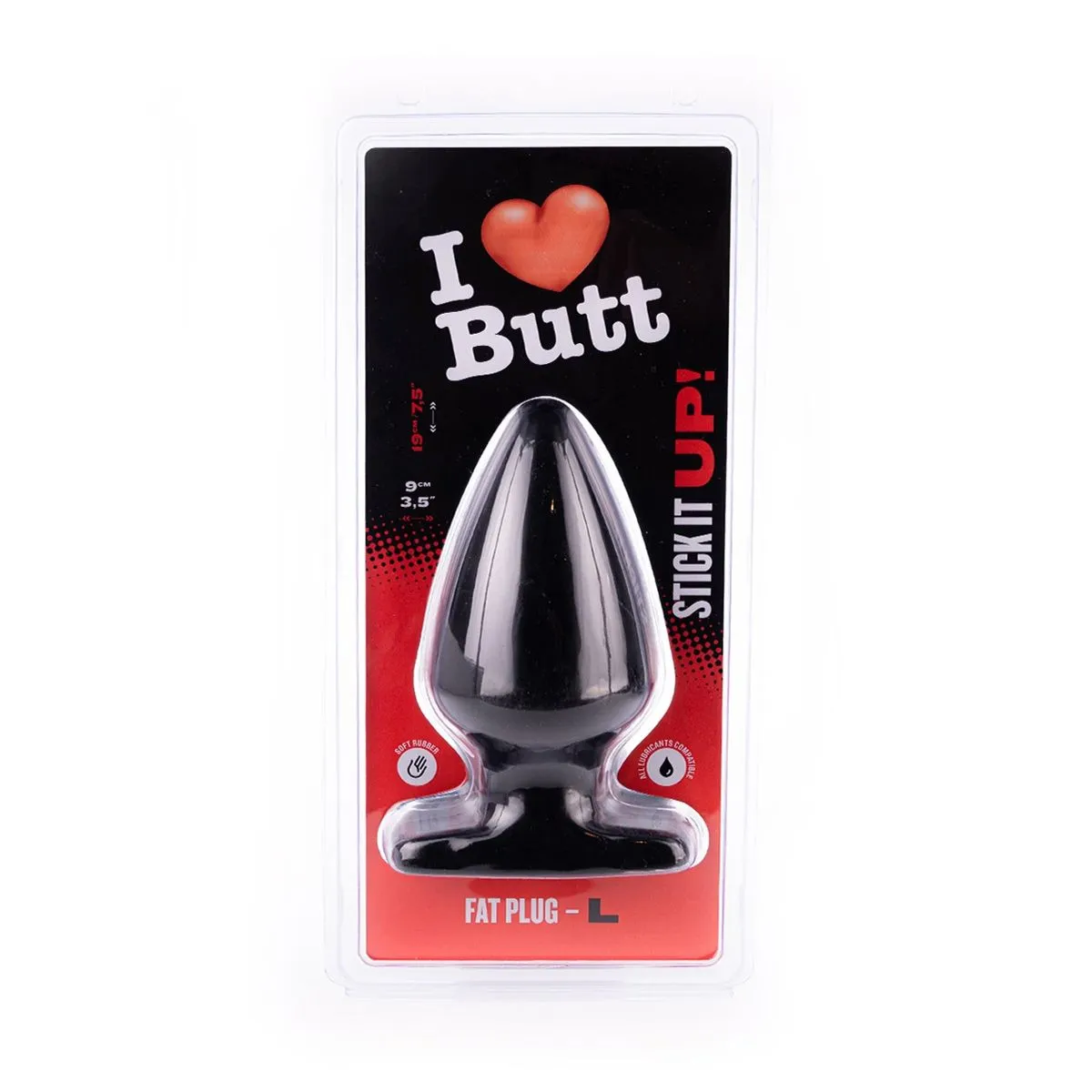 I Love Butt I ♥ Butt - Dikke Buttplug - L - Zwart 5 I Love Butt I ♥ Butt - Dikke Buttplug - L - Zwart - Afbeelding 5
