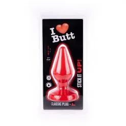 I Love Butt I ♥ Butt - Klassieke Buttplug - L - Rood -Sex Toys winkel I Butt Klassieke Buttplug L rood 5