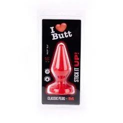 I Love Butt I ♥ Butt - Klassieke Buttplug - M - Rood -Sex Toys winkel I Butt Klassieke Buttplug M rood 5