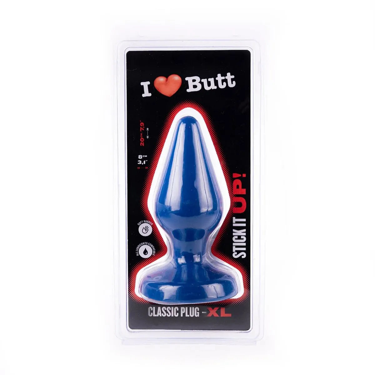 I Love Butt I ♥ Butt - Klassieke Buttplug - XL - Blauw 5 I Love Butt I ♥ Butt - Klassieke Buttplug - XL - Blauw - Afbeelding 5