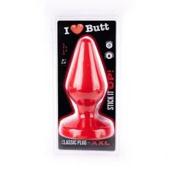 I Love Butt I ♥ Butt - Klassieke Buttplug - XXL - Rood -Sex Toys winkel I Butt Klassieke Buttplug XXL rood 5