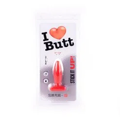 I Love Butt I ♥ Butt - Slanke Buttplug - S - Rood -Sex Toys winkel I Butt Slanke Buttplug S rood 5