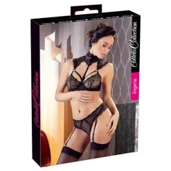 Cottelli Collection Jarretel BH-Set Van Kant 5 Cottelli Collection Jarretel BH-Set Van Kant -Sex Toys winkel Jarretel BH Set Van kant 3