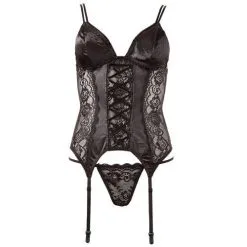 Cottelli Collection Kanten Bustier Met Jarretels