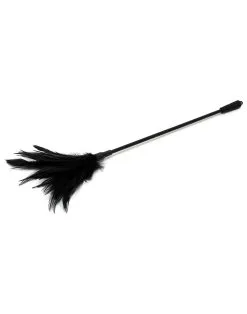 Rimba Bondage Play Kietelaar Met Veren - Zwart -Sex Toys winkel Kietelaar met veren zwart 3