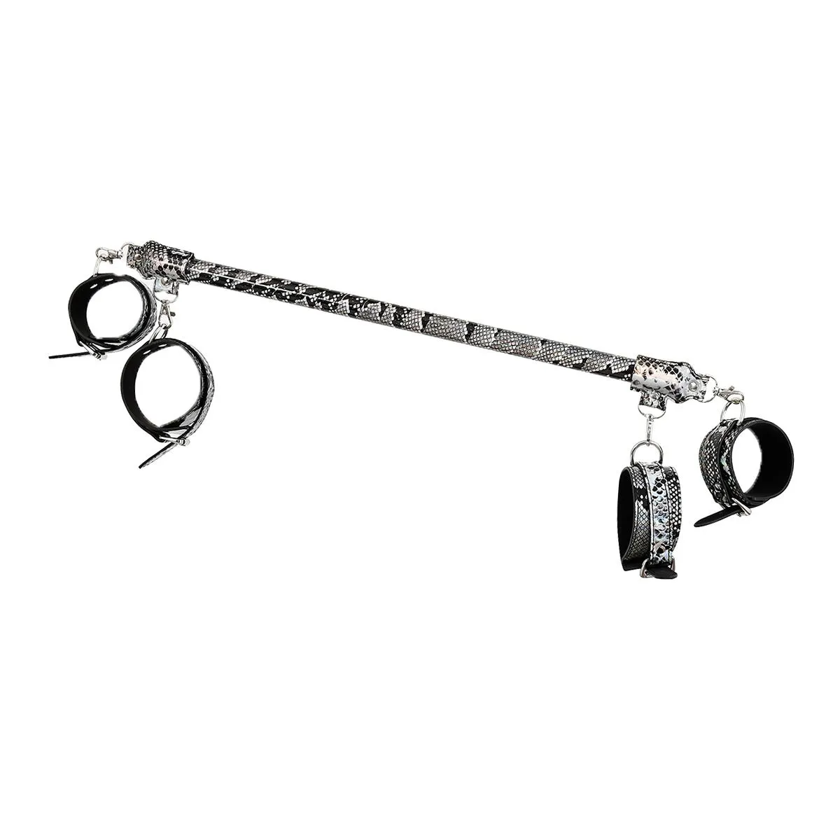 Kiotos BDSM Set Met Slangenprint - Neon Zilver 4 Kiotos BDSM Set Met Slangenprint - Neon Zilver - Afbeelding 4