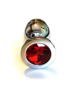 Kiotos Steel Kiotos Buttplug RVS Met Rood Kristal -Sex Toys winkel Kiotos Buttplug RVS met rood kristal 3