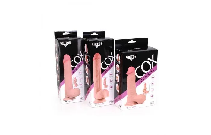 Kiotos Cox - Sliding Skin Dubbellaags Dildo 24 X 4,5 Cm - Lichte Huidskleur 15 Kiotos Cox - Sliding Skin Dubbellaags Dildo 24 X 4,5 Cm - Lichte Huidskleur - Afbeelding 15