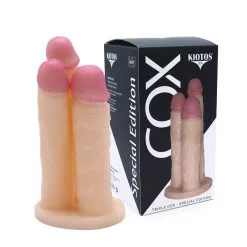 Kiotos Cox - Triple Dildo - Lichte Huidskleur -Sex Toys winkel Kiotos COX Triple Dildo lichte huidskleur 6
