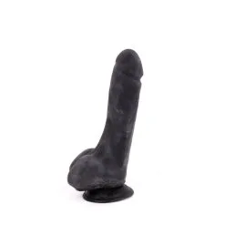 Kiotos Cox - Black Dildo Met Zuignap Die Echt Aanvoelt 22,5 X 5 Cm - Zwart