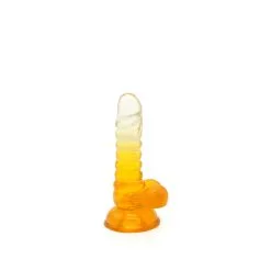 Kiotos Cox Color - Gekleurde Dildo 01 - 15,5 X 3 Cm - Transparant/Geel