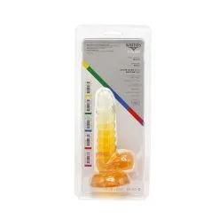Kiotos Cox Color - Gekleurde Dildo 01 - 15,5 X 3 Cm - Transparant/Geel -Sex Toys winkel Kiotos Cox Color Gekleurde Dildo 01 155 x 3 cm TransparantGeel 9