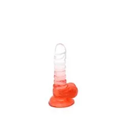 Kiotos Cox Color - Gekleurde Dildo 01 - 15,5 X 3 Cm - Transparant/Rood