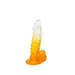 Kiotos Cox Color - Gekleurde Dildo 02 - 18,5 X 4 Cm -Transparant/Geel