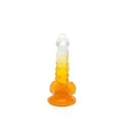 Kiotos Cox Color - Gekleurde Dildo 02 - 18,5 X 4 Cm -Transparant/Geel -Sex Toys winkel Kiotos Cox Color Gekleurde Dildo 02 185 x 4 cm TransparantGeel 5