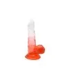 Kiotos Cox Color - Gekleurde Dildo 03 - 17,5 X 3,2 Cm - Transparant/Rood
