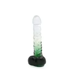 Kiotos Cox Color - Gekleurde Dildo 04 - 22,5 X 4 Cm - Transparant/Groen -Sex Toys winkel Kiotos Cox Color Gekleurde Dildo 04 225 x 4 cm TransparantGroen 4