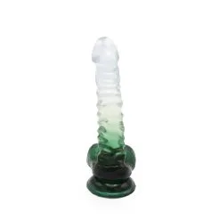 Kiotos Cox Color - Gekleurde Dildo 04 - 22,5 X 4 Cm - Transparant/Groen -Sex Toys winkel Kiotos Cox Color Gekleurde Dildo 04 225 x 4 cm TransparantGroen 5
