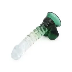 Kiotos Cox Color - Gekleurde Dildo 04 - 22,5 X 4 Cm - Transparant/Groen -Sex Toys winkel Kiotos Cox Color Gekleurde Dildo 04 225 x 4 cm TransparantGroen 6