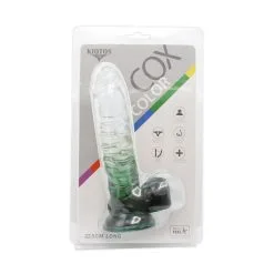 Kiotos Cox Color - Gekleurde Dildo 04 - 22,5 X 4 Cm - Transparant/Groen -Sex Toys winkel Kiotos Cox Color Gekleurde Dildo 04 225 x 4 cm TransparantGroen 8