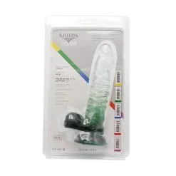 Kiotos Cox Color - Gekleurde Dildo 04 - 22,5 X 4 Cm - Transparant/Groen -Sex Toys winkel Kiotos Cox Color Gekleurde Dildo 04 225 x 4 cm TransparantGroen 9